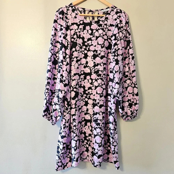 MSCH Copenhagen Women's Boho Floral Print Balloon Sleeve Feminine Casual Dress L - Picture 7 of 16